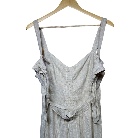 NWT ROMEO & JULIET size Md Linen Overall Jumper Natural Fabric Breathable - Picture 6 of 8